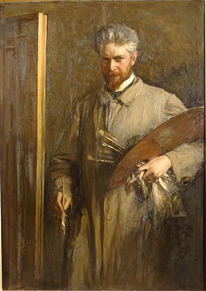 oscar bjorck Self-portrait. oil painting image